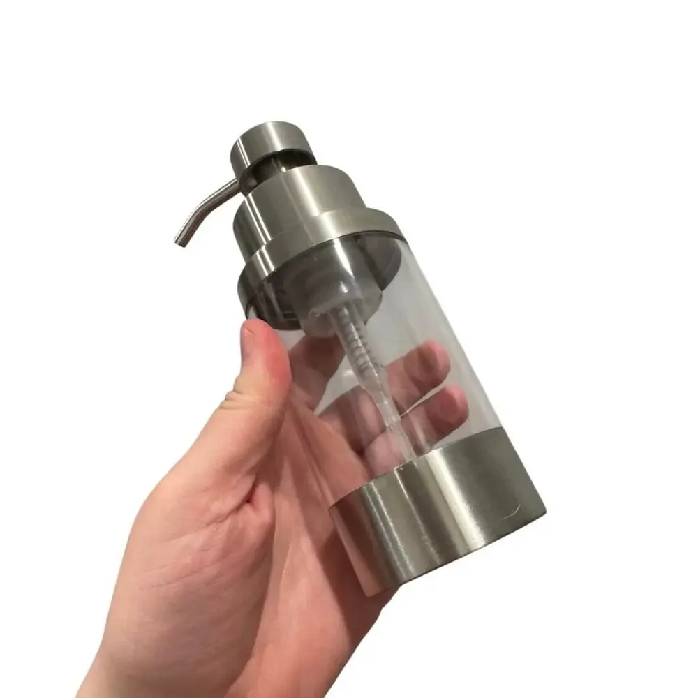 NEW in box foaming stainless steel/clear foaming soap dispenser
